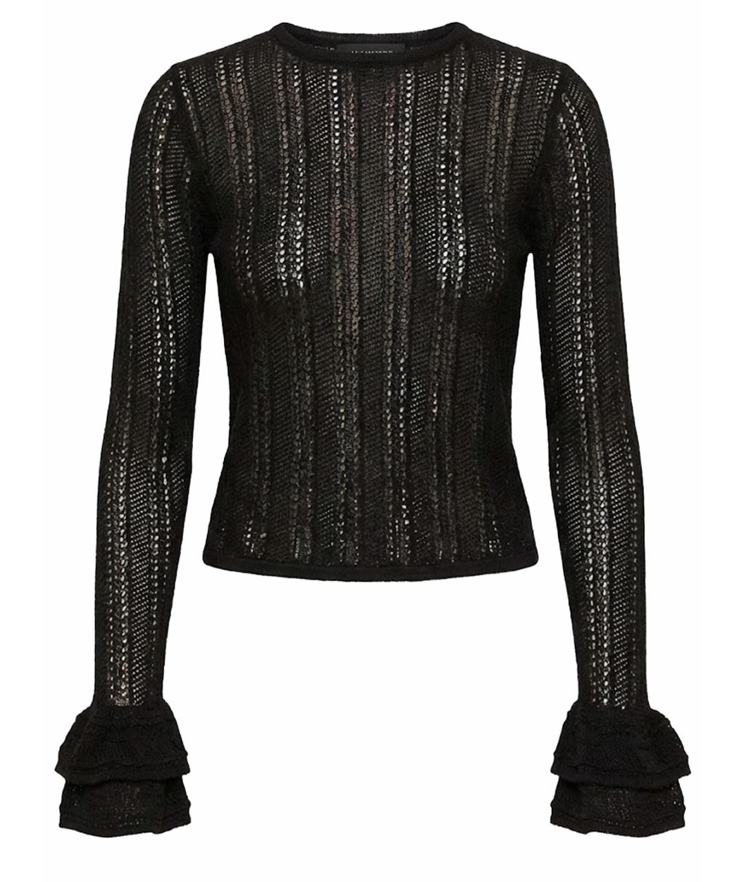 TWIN-SET Черный хлопковый джемпер / свитер, фото 1