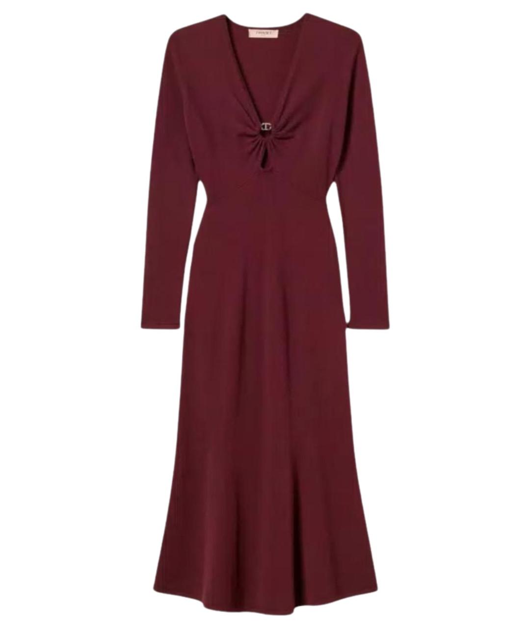 TWIN-SET Красное вискозное повседневное платье, фото 1