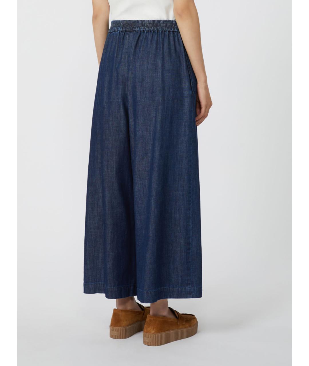 WEEKEND MAX MARA Синие хлопковые прямые джинсы, фото 3