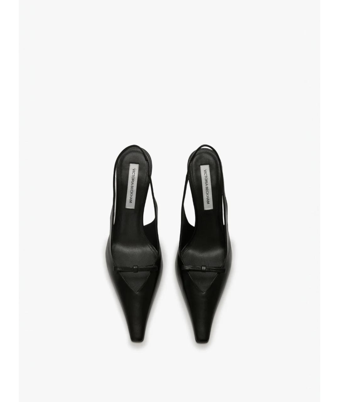 VICTORIA BECKHAM Черные кожаные туфли, фото 4