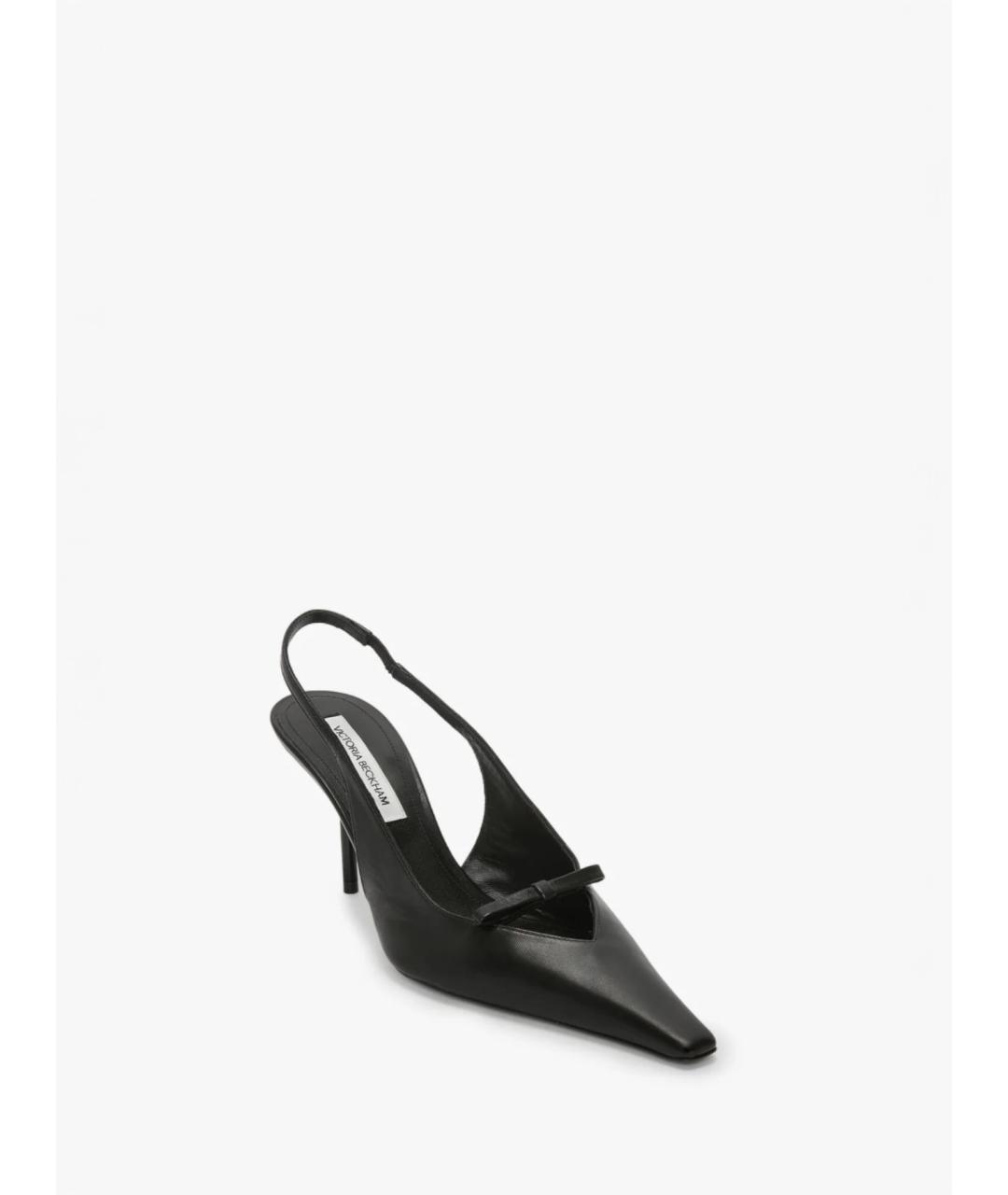 VICTORIA BECKHAM Черные кожаные туфли, фото 2