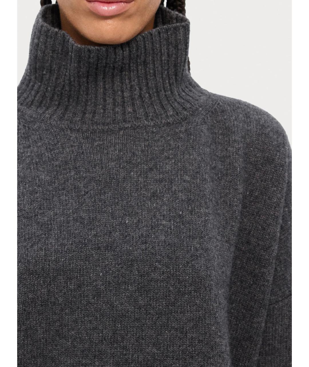 WEEKEND MAX MARA Антрацитовый шерстяной джемпер / свитер, фото 3