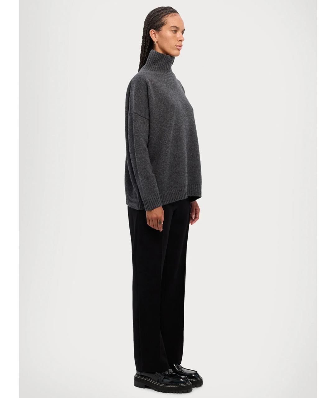 WEEKEND MAX MARA Антрацитовый шерстяной джемпер / свитер, фото 5