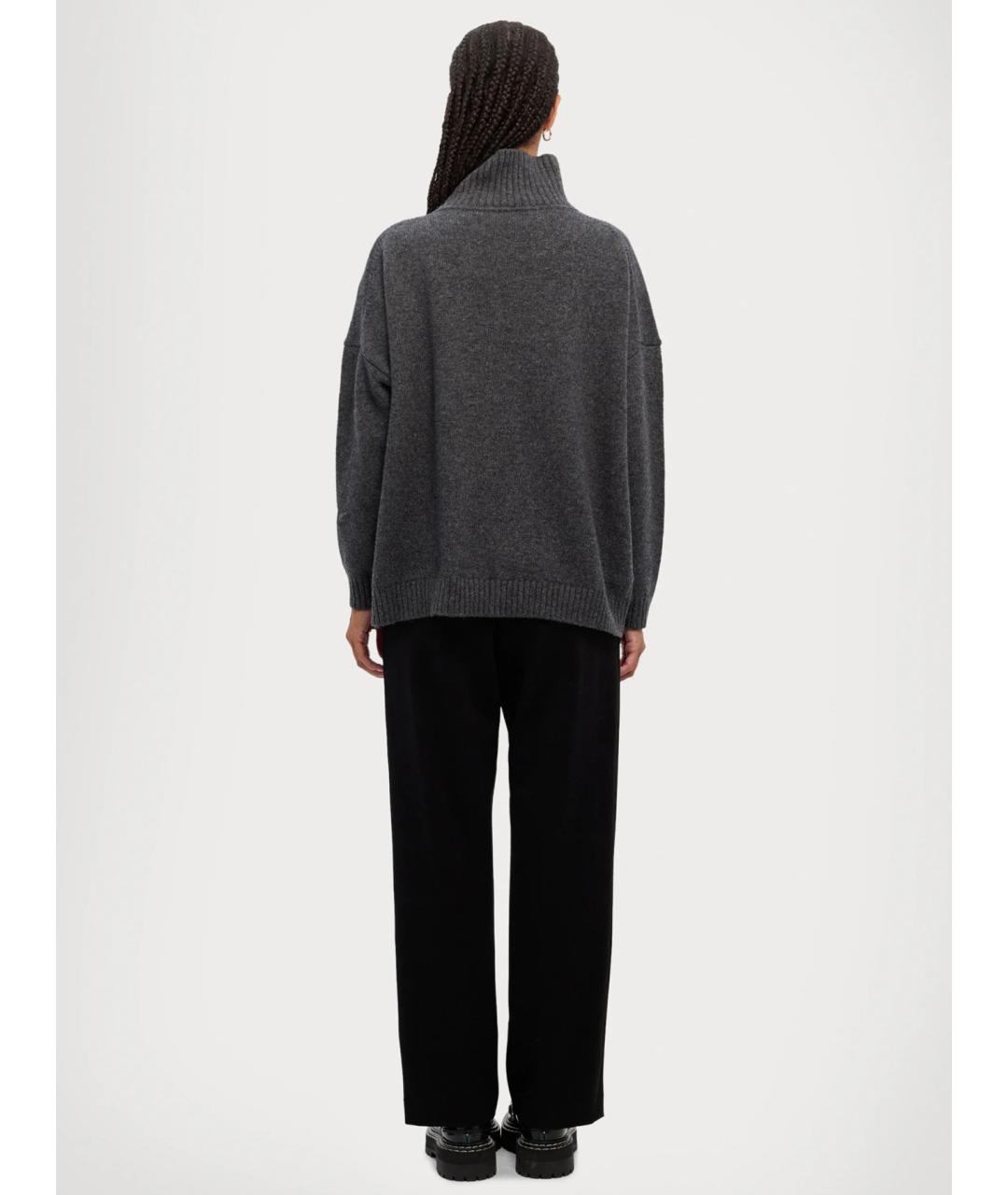 WEEKEND MAX MARA Антрацитовый шерстяной джемпер / свитер, фото 4
