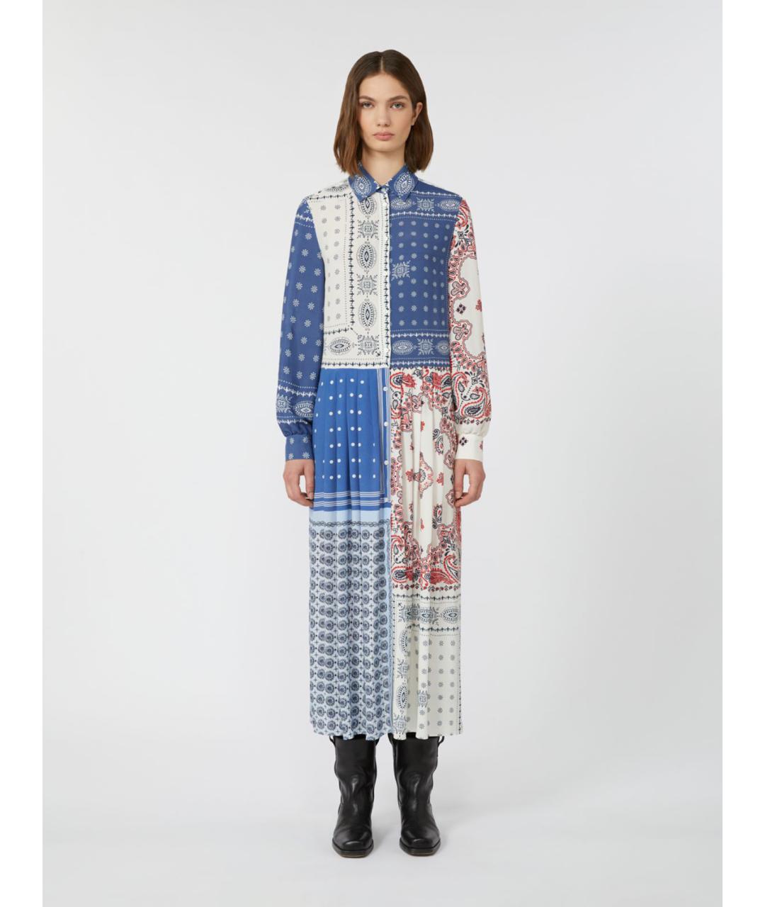WEEKEND MAX MARA Мульти вискозное повседневное платье, фото 4