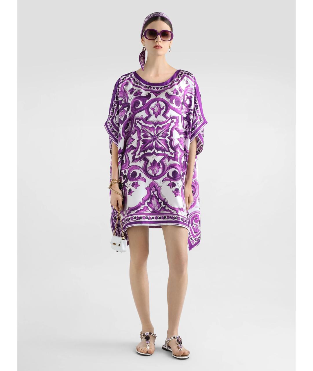 DOLCE&GABBANA Мульти шелковая туника, фото 2