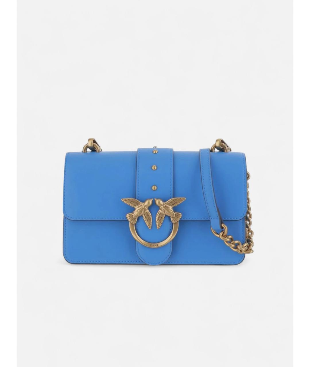 PINKO Синяя кожаная сумка через плечо, фото 2