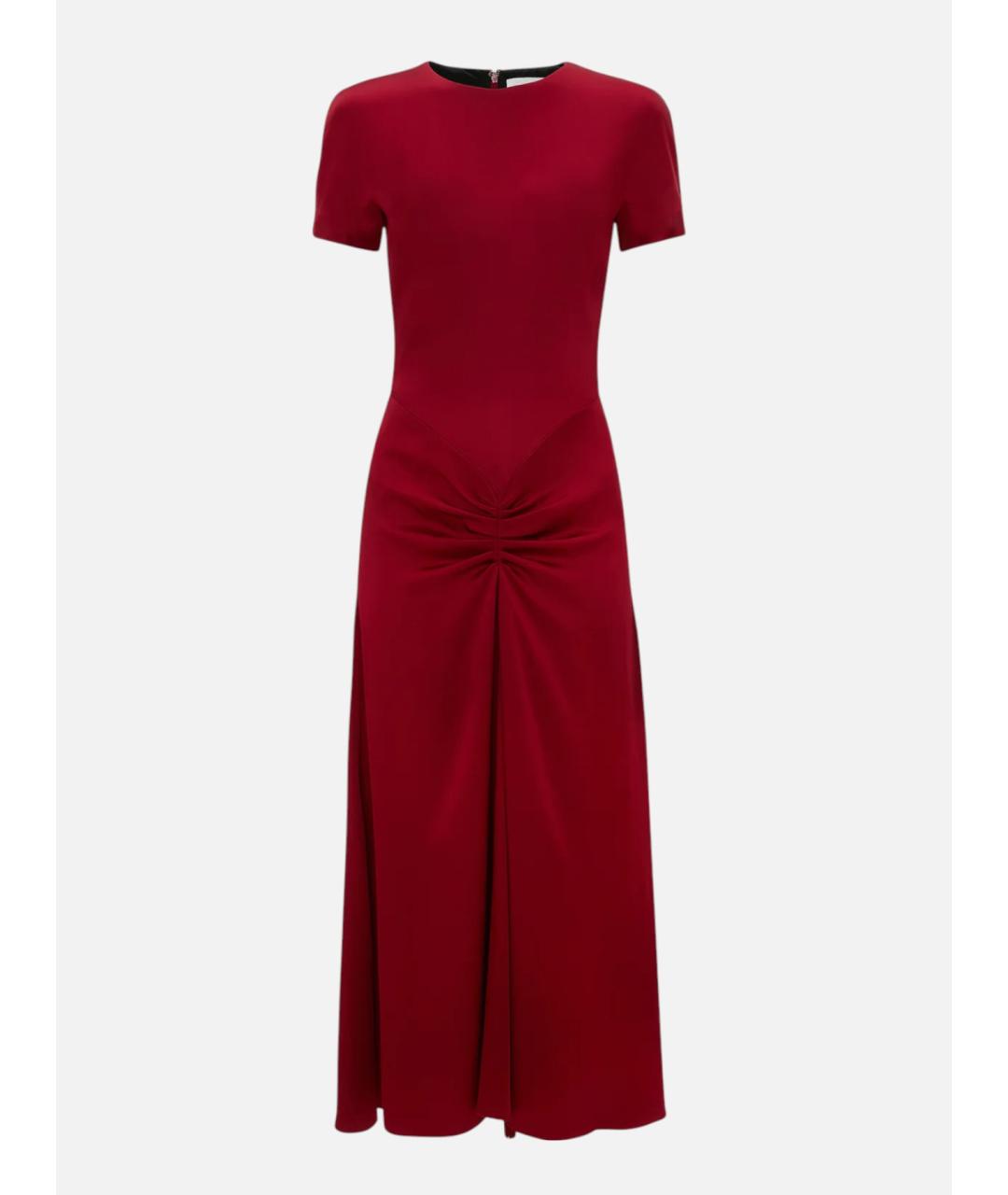 VICTORIA BECKHAM Красное ацетатное коктейльное платье, фото 6