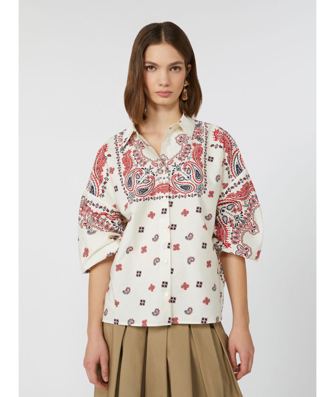 WEEKEND MAX MARA Мульти хлопковая рубашка, фото 3