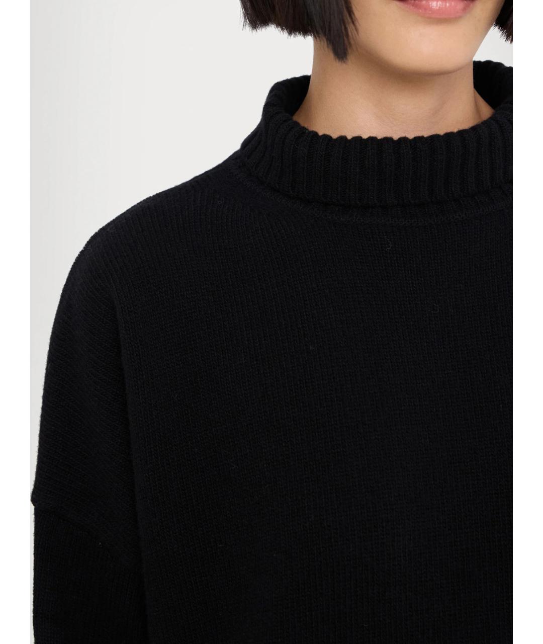 WEEKEND MAX MARA Черный шерстяной джемпер / свитер, фото 3