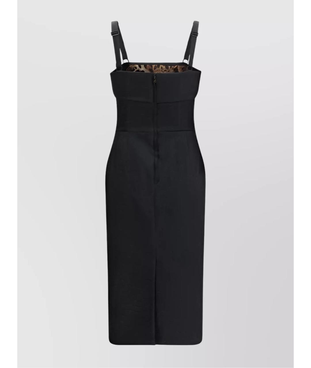 DOLCE&GABBANA Черное ацетатное вечернее платье, фото 4