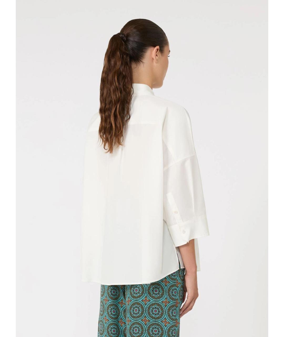WEEKEND MAX MARA Белая хлопковая рубашка, фото 3