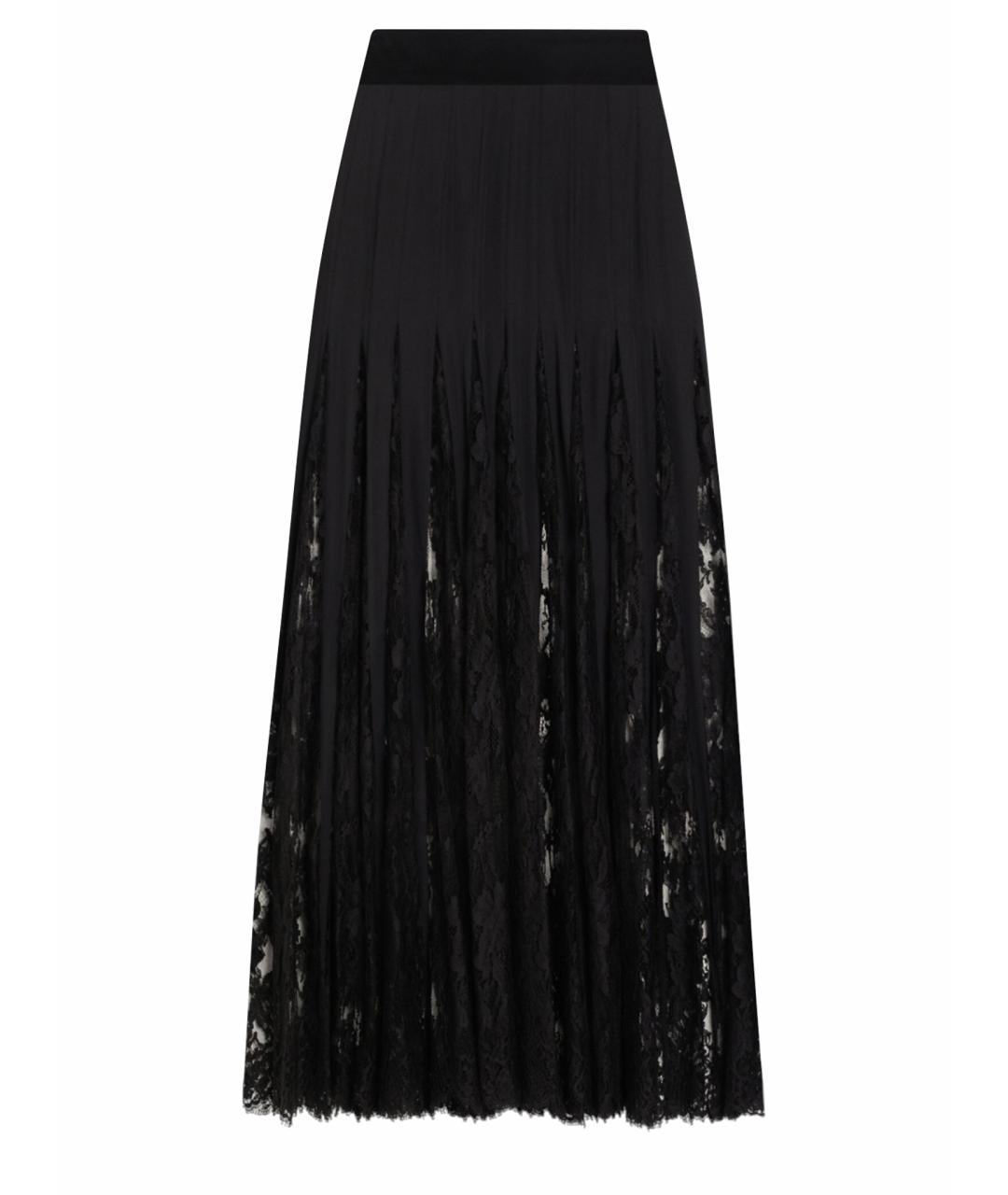 DOLCE&GABBANA Черная хлопковая юбка миди, фото 1