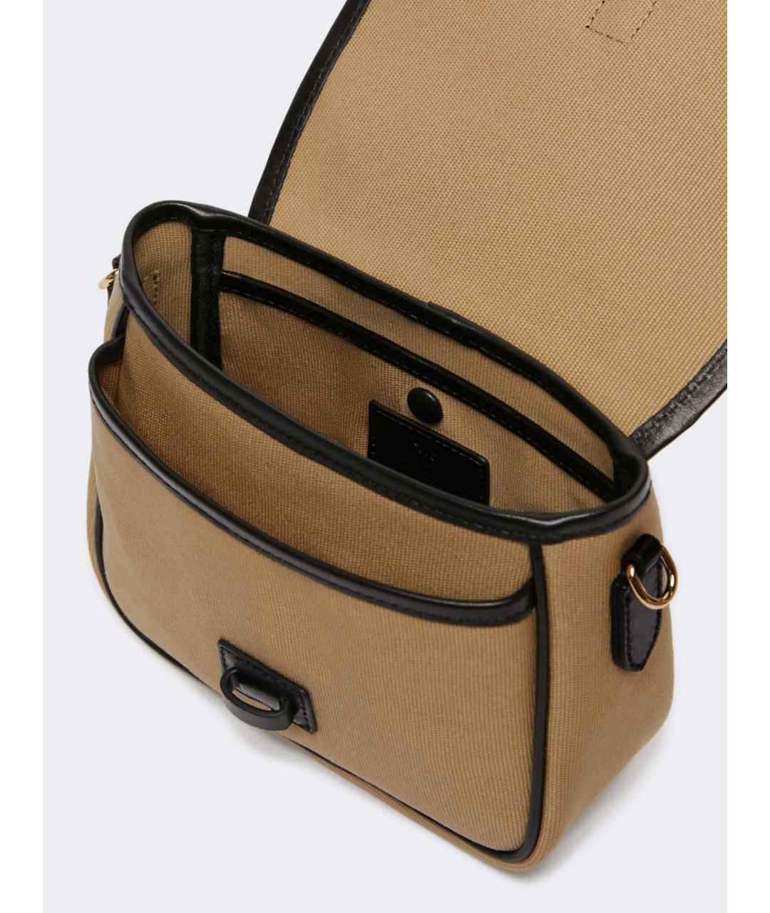 WEEKEND MAX MARA Бежевая тканевая сумка через плечо, фото 4