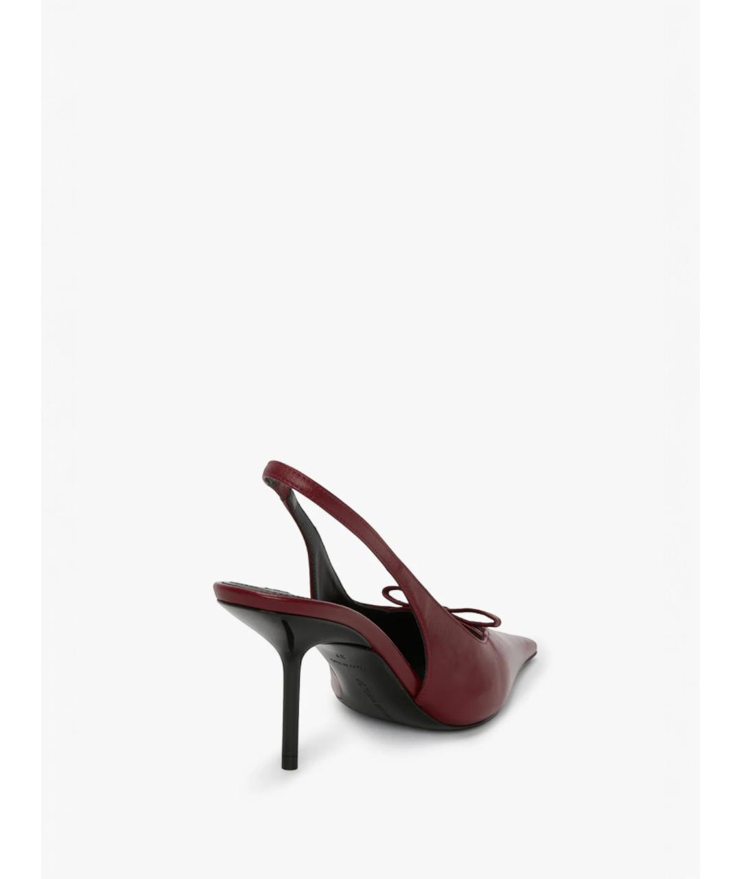 VICTORIA BECKHAM Бордовые кожаные туфли, фото 5