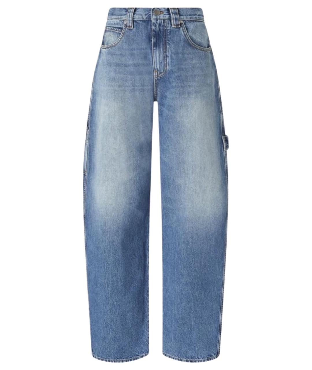 PINKO Синие хлопковые прямые джинсы, фото 1