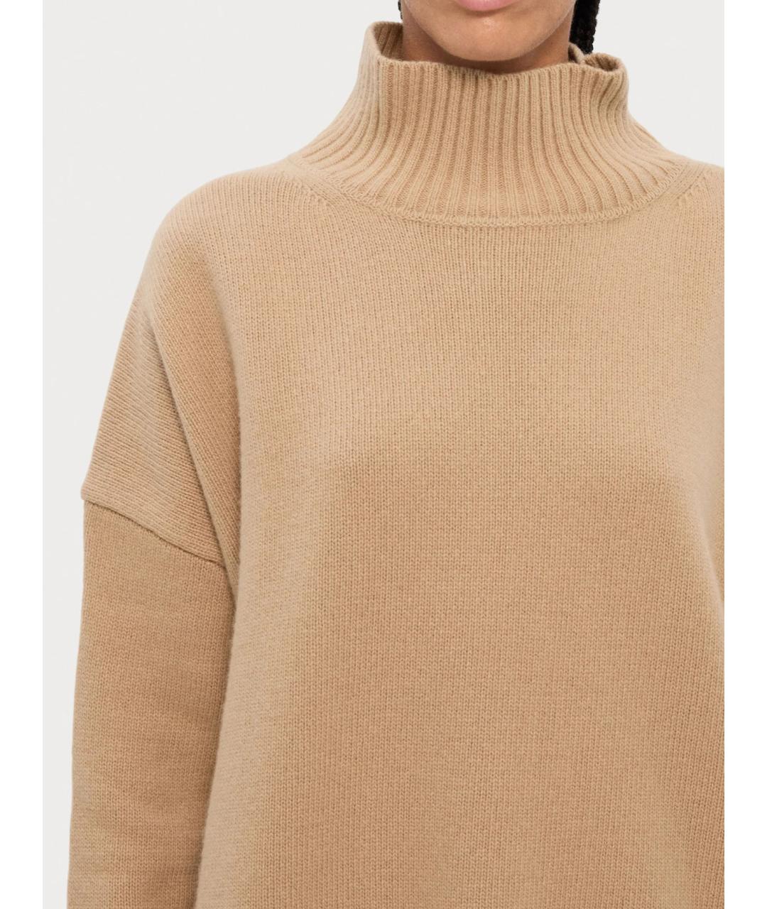 WEEKEND MAX MARA Коричневая шерстяная водолазка, фото 4