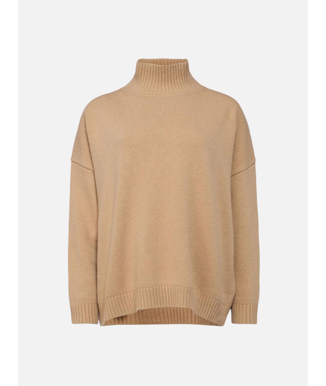 WEEKEND MAX MARA Бежевый шерстяной джемпер / свитер, фото 6