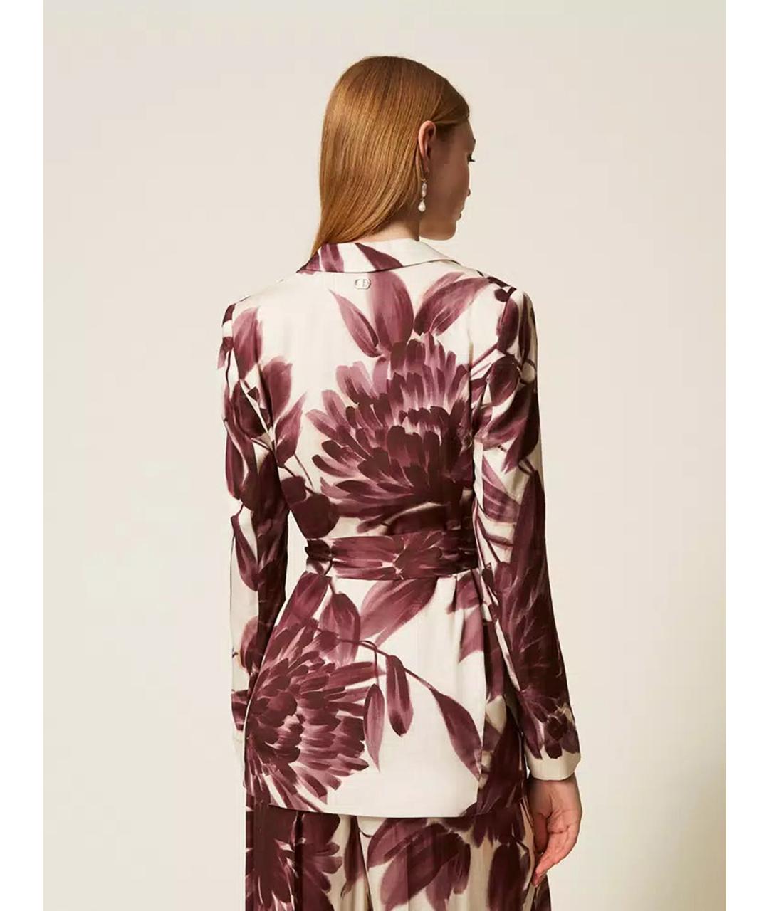 TWIN-SET Коричневый вискозный жакет/пиджак, фото 5