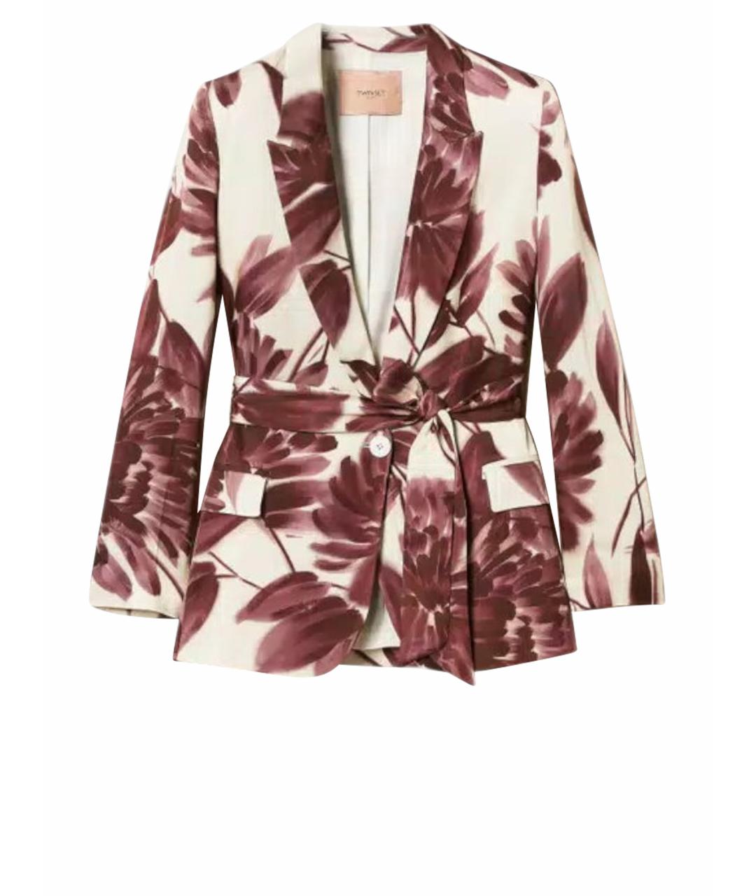 TWIN-SET Коричневый вискозный жакет/пиджак, фото 1