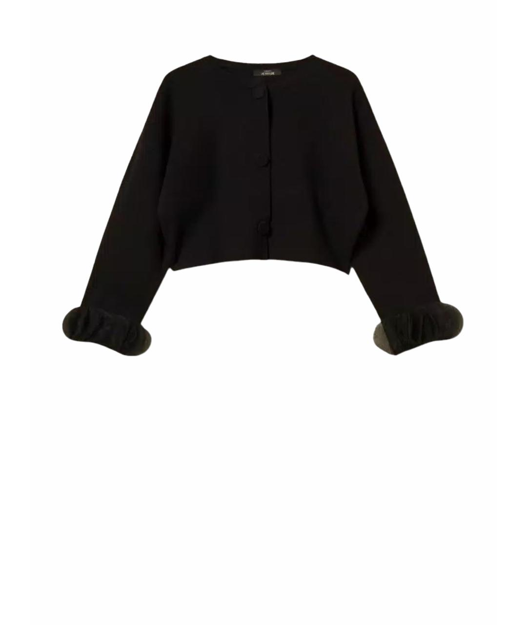 TWIN-SET Черный вискозный жакет/пиджак, фото 1