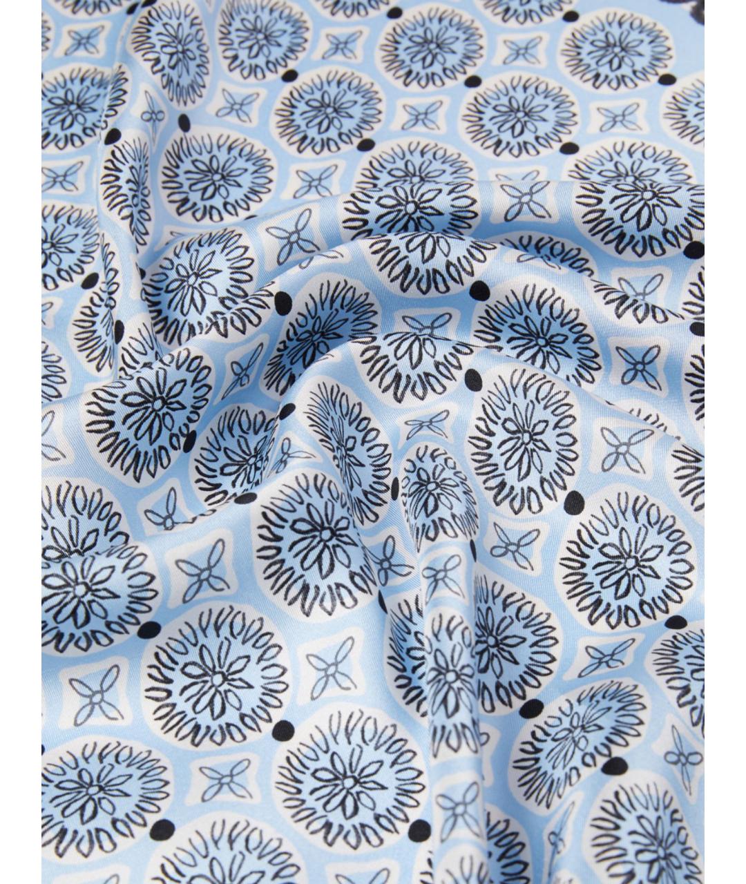 WEEKEND MAX MARA Голубой шелковый шарф, фото 3