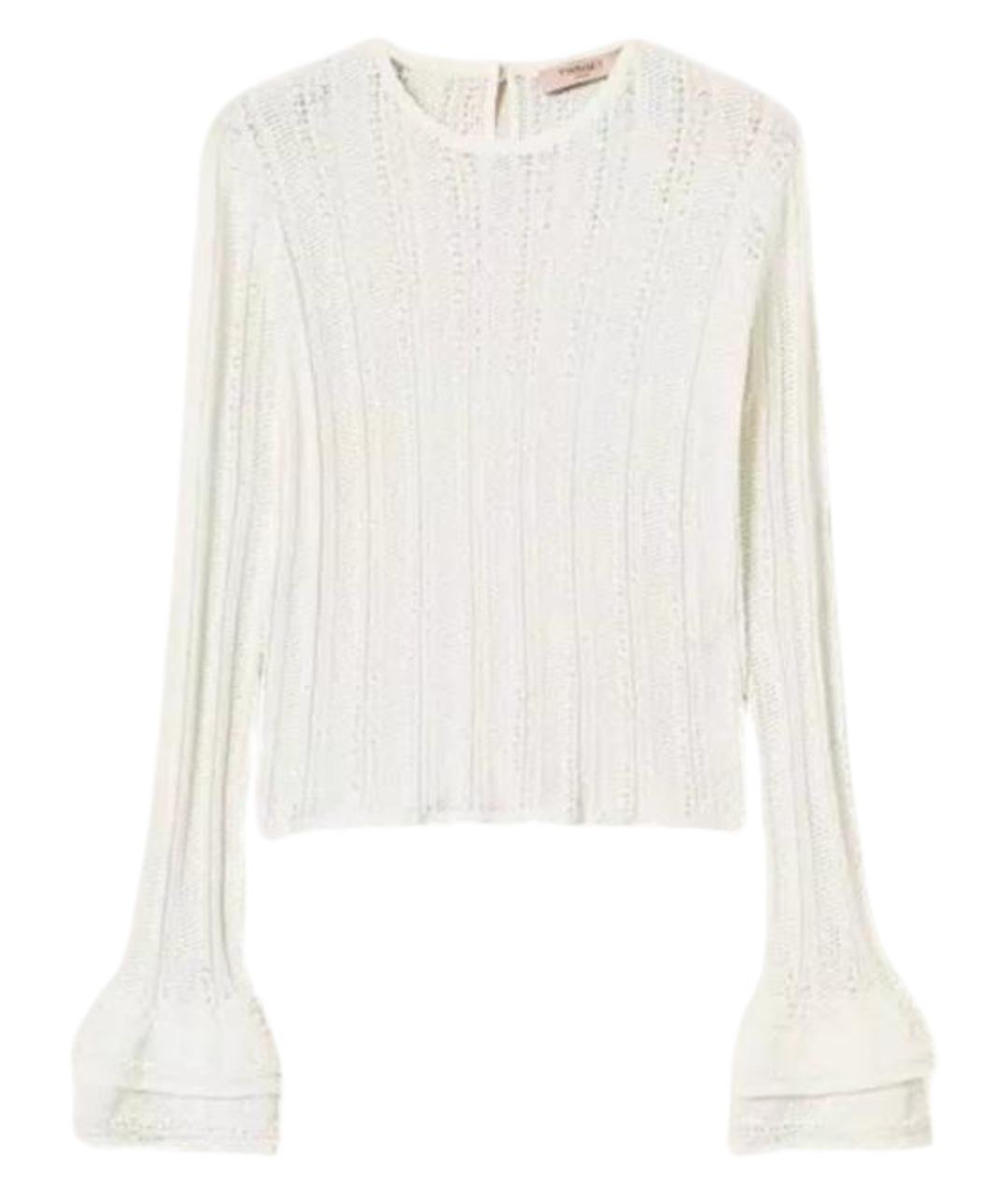 TWIN-SET Белый хлопковый джемпер / свитер, фото 1