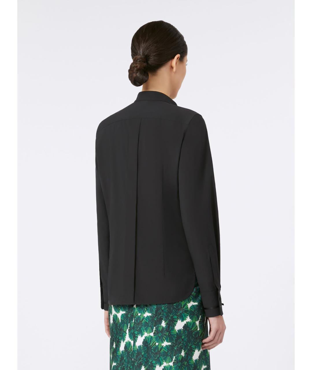 MAX MARA Черная хлопковая рубашка, фото 4