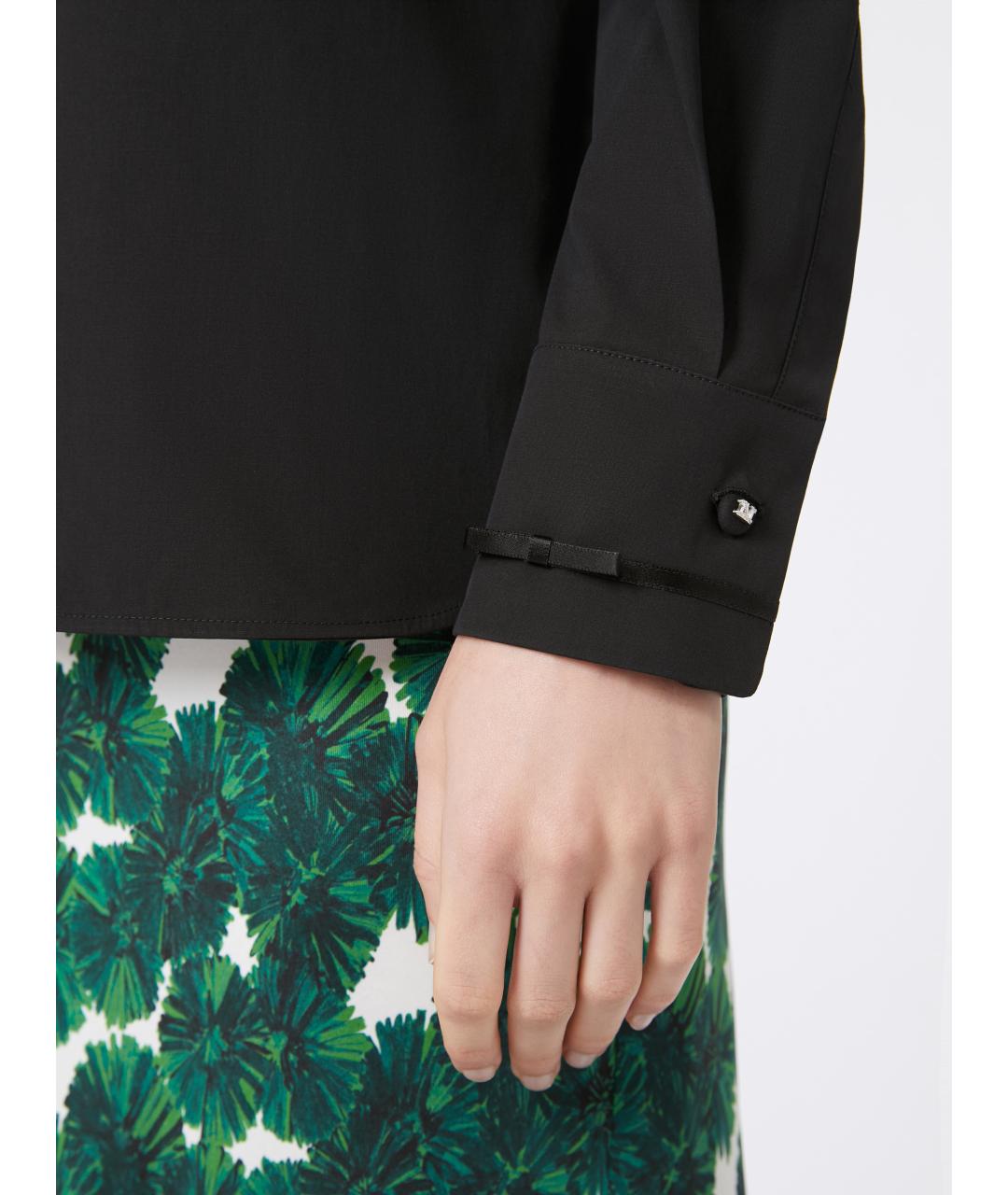 MAX MARA Черная хлопковая рубашка, фото 5