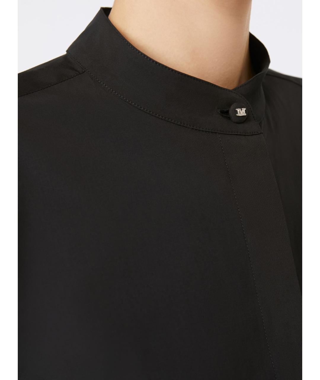 MAX MARA Черная хлопковая рубашка, фото 3