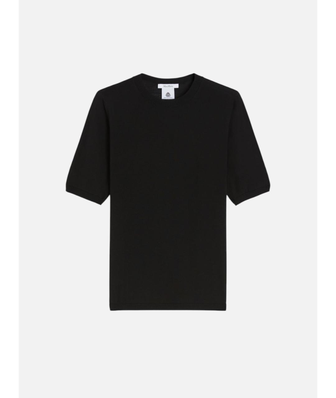 MAX MARA Черная шерстяная футболка, фото 5