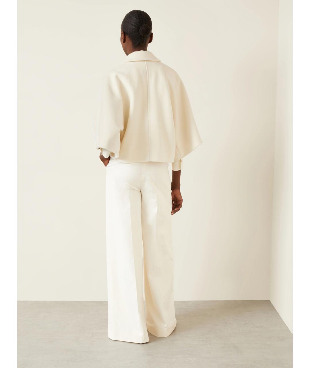 MAX MARA Белое шерстяное пальто, фото 4