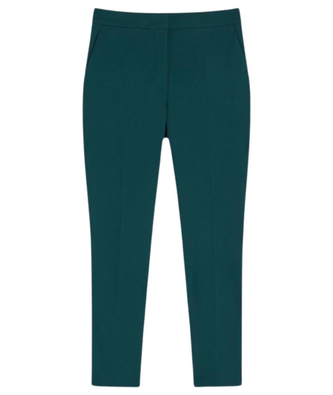MAX MARA Зеленые вискозные прямые брюки, фото 1