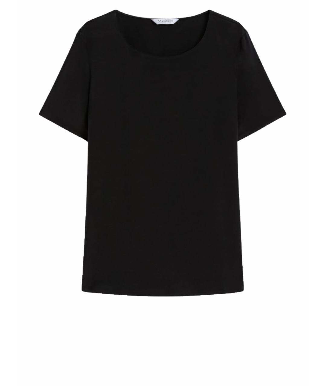 MAX MARA Черная шелковая блузы, фото 1