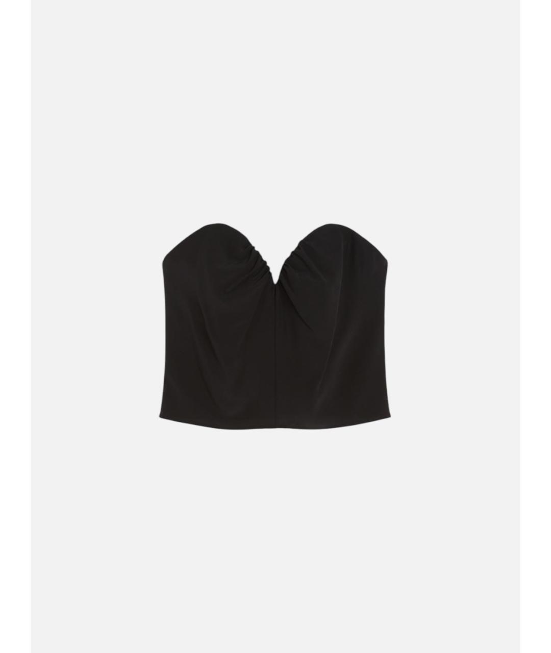 MAX MARA Черная шелковая майка, фото 5