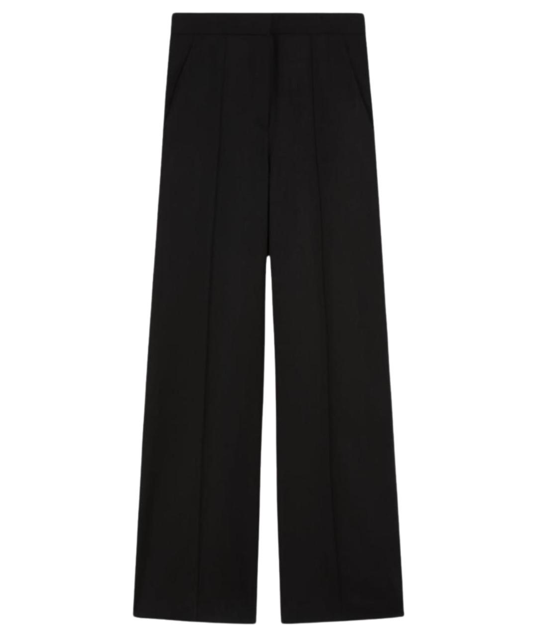 MAX MARA Черные шерстяные брюки широкие, фото 1