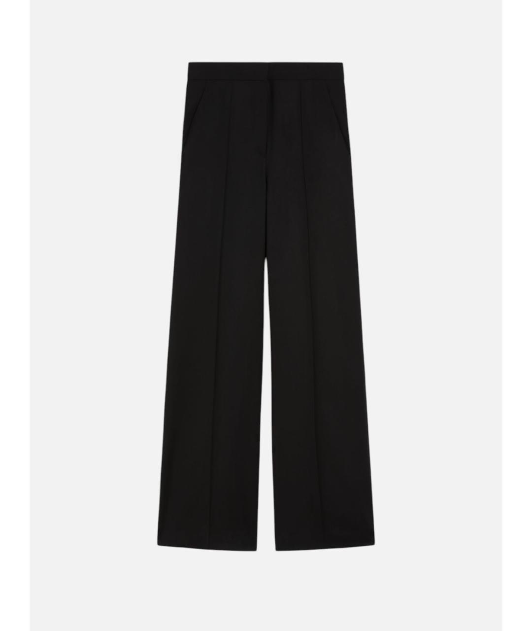 MAX MARA Черные шерстяные брюки широкие, фото 6