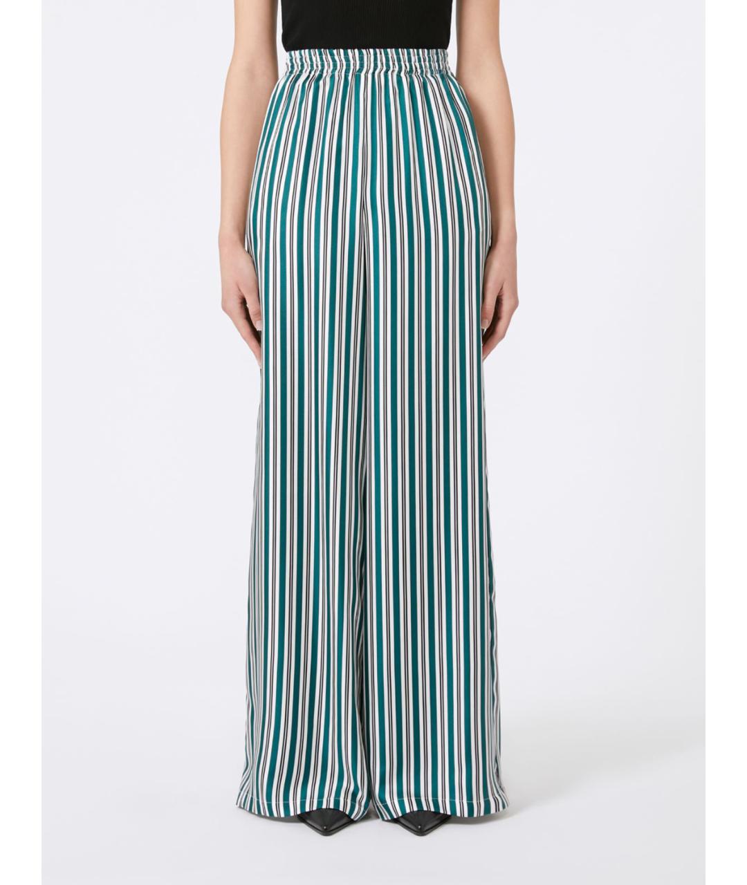 MAX MARA Мульти шелковые брюки широкие, фото 4