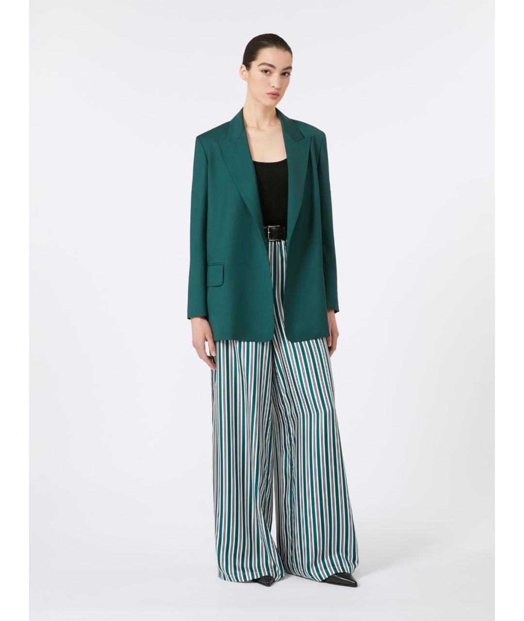 MAX MARA Мульти шелковые брюки широкие, фото 2