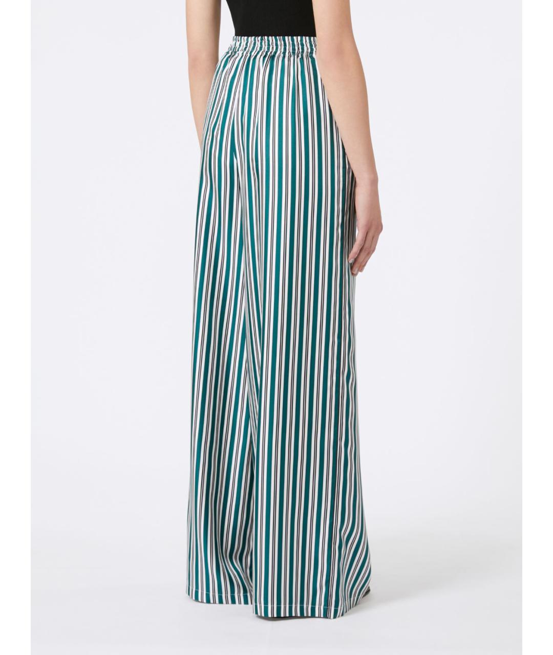 MAX MARA Мульти шелковые брюки широкие, фото 3