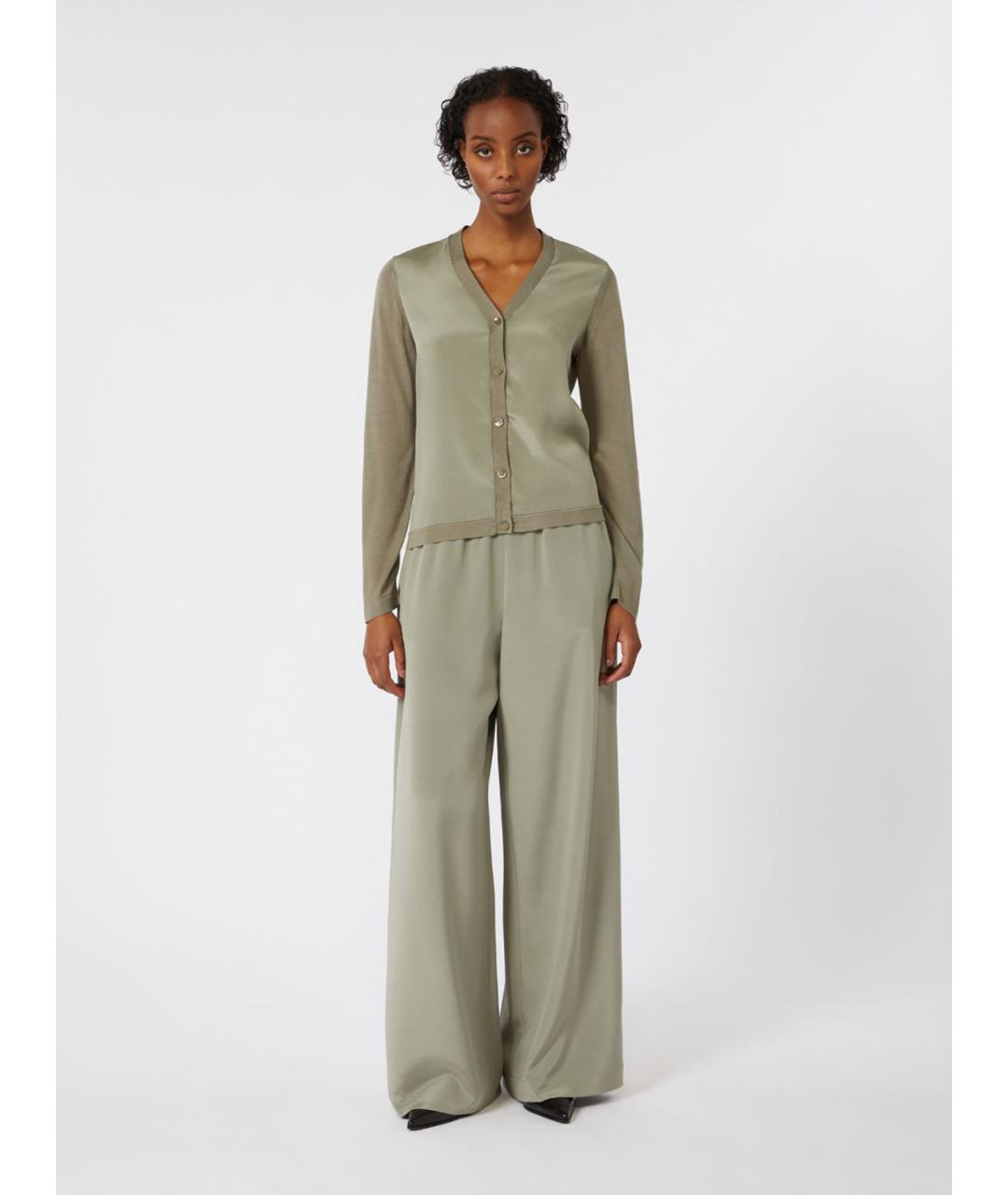 MAX MARA Зеленые брюки широкие, фото 2