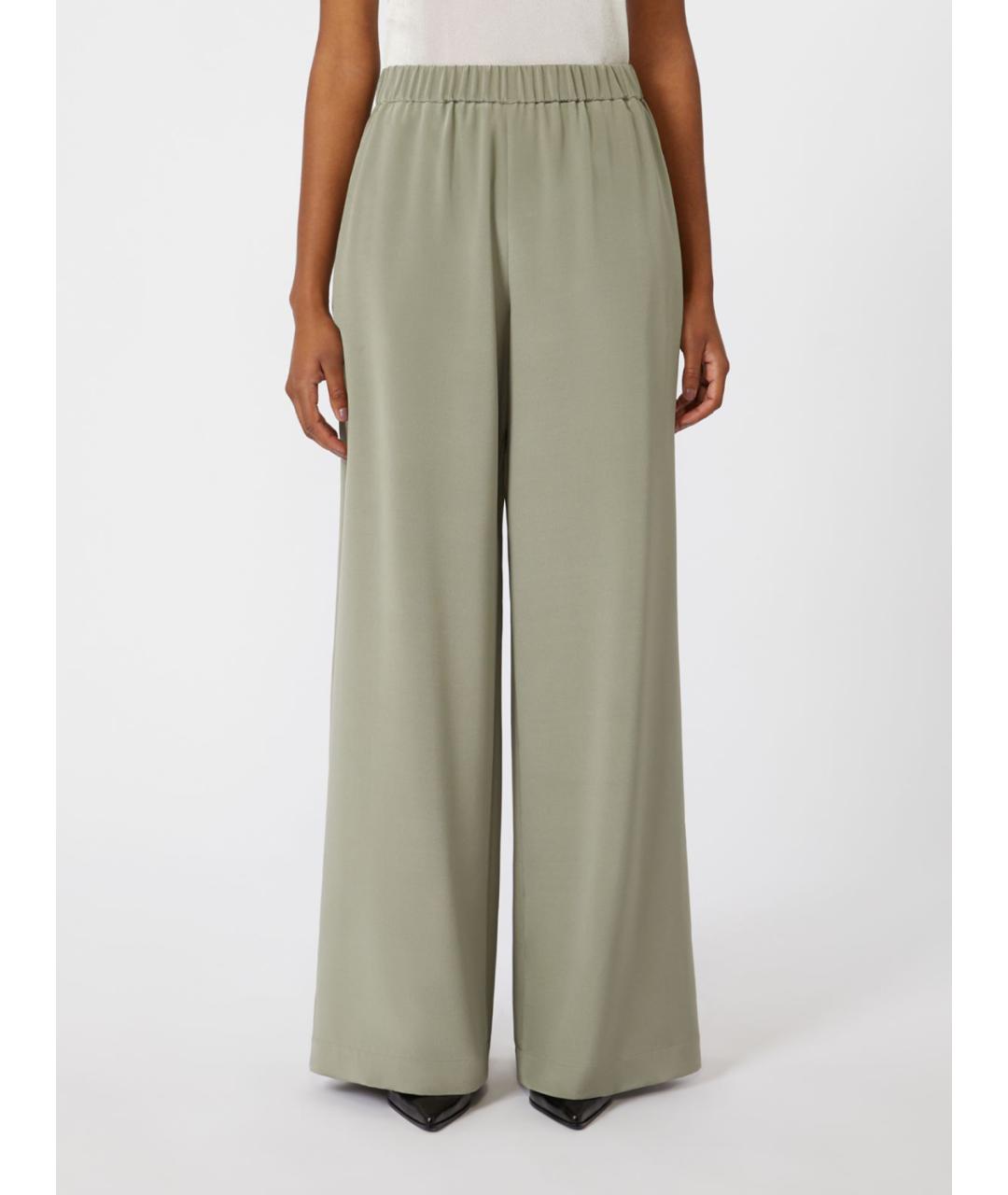 MAX MARA Зеленые брюки широкие, фото 4