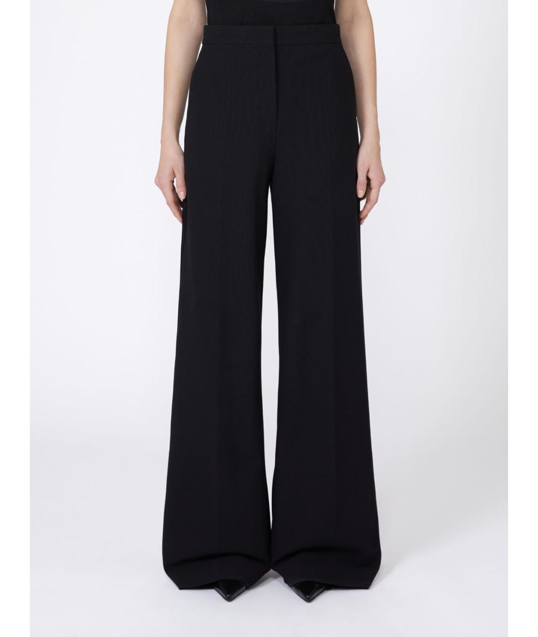 MAX MARA Черные полиамидовые брюки широкие, фото 4