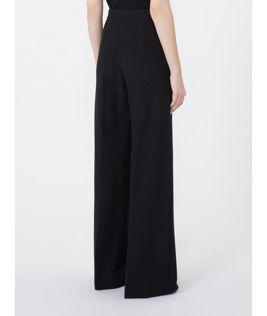 MAX MARA Черные полиамидовые брюки широкие, фото 3
