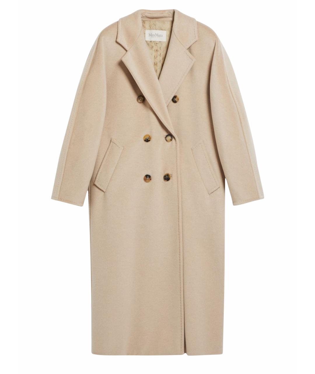 MAX MARA Бежевое шерстяное пальто, фото 7