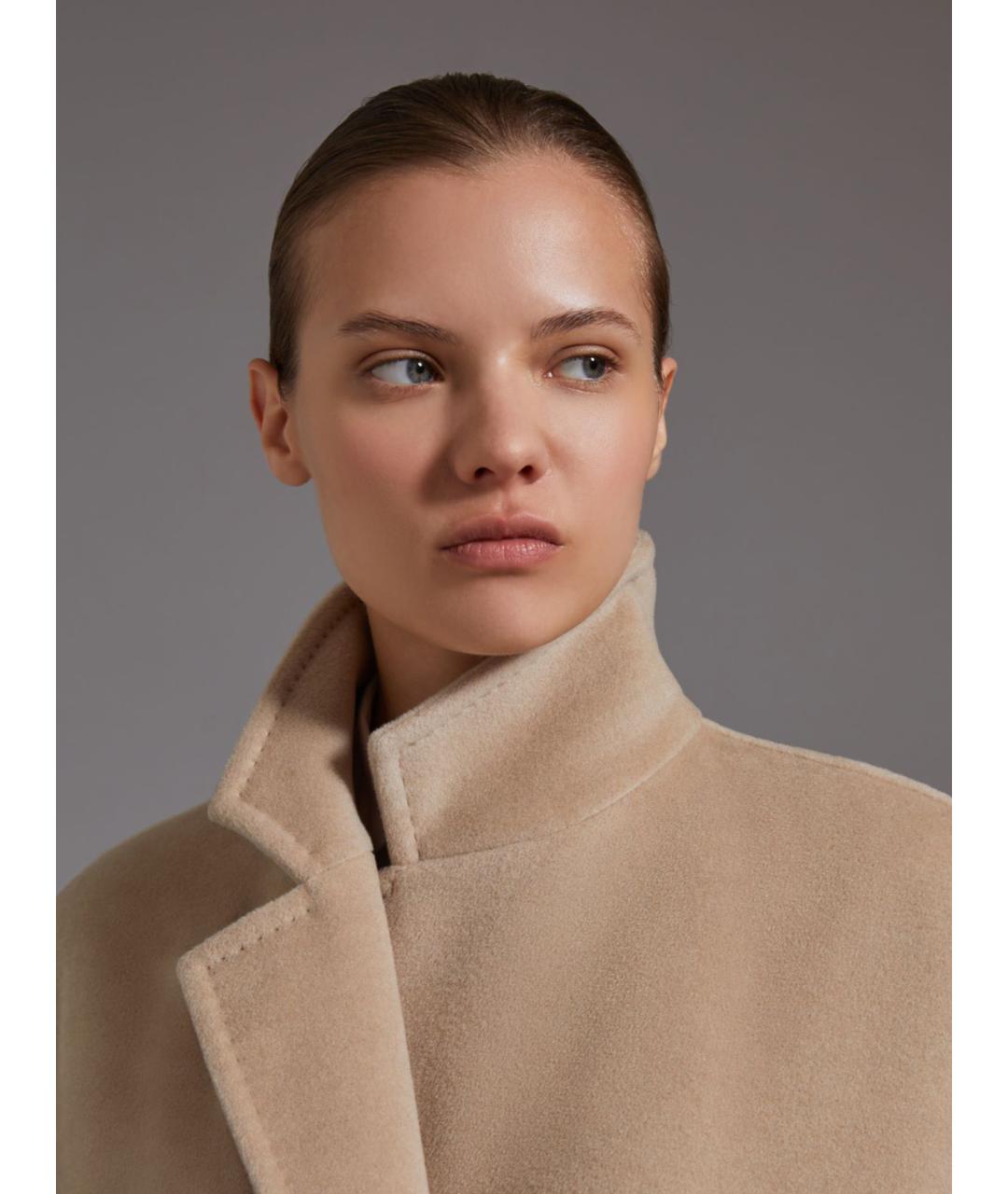 MAX MARA Бежевое шерстяное пальто, фото 3