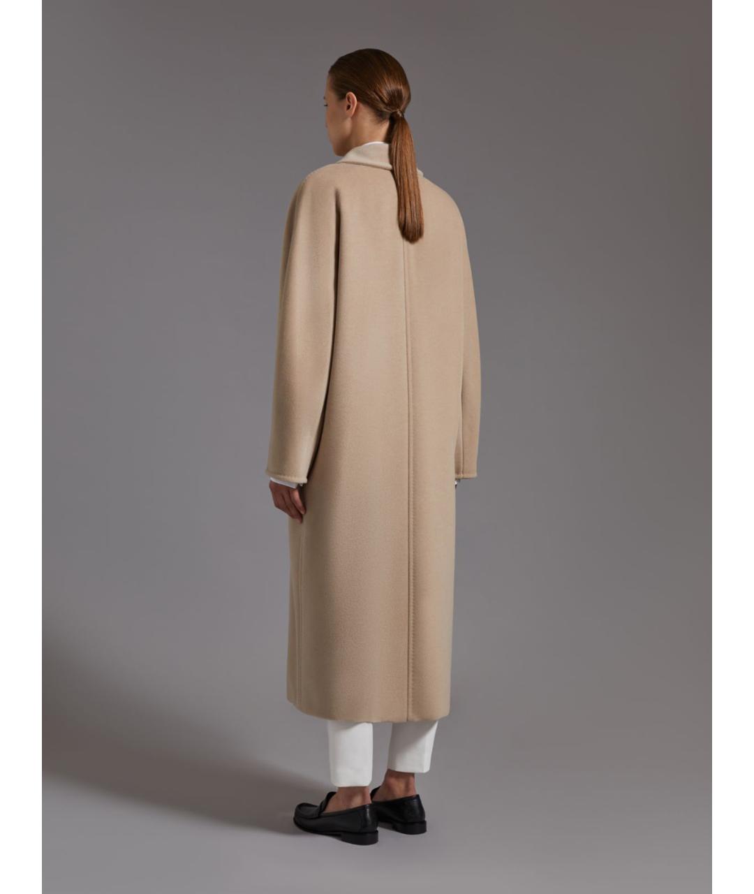 MAX MARA Бежевое шерстяное пальто, фото 5