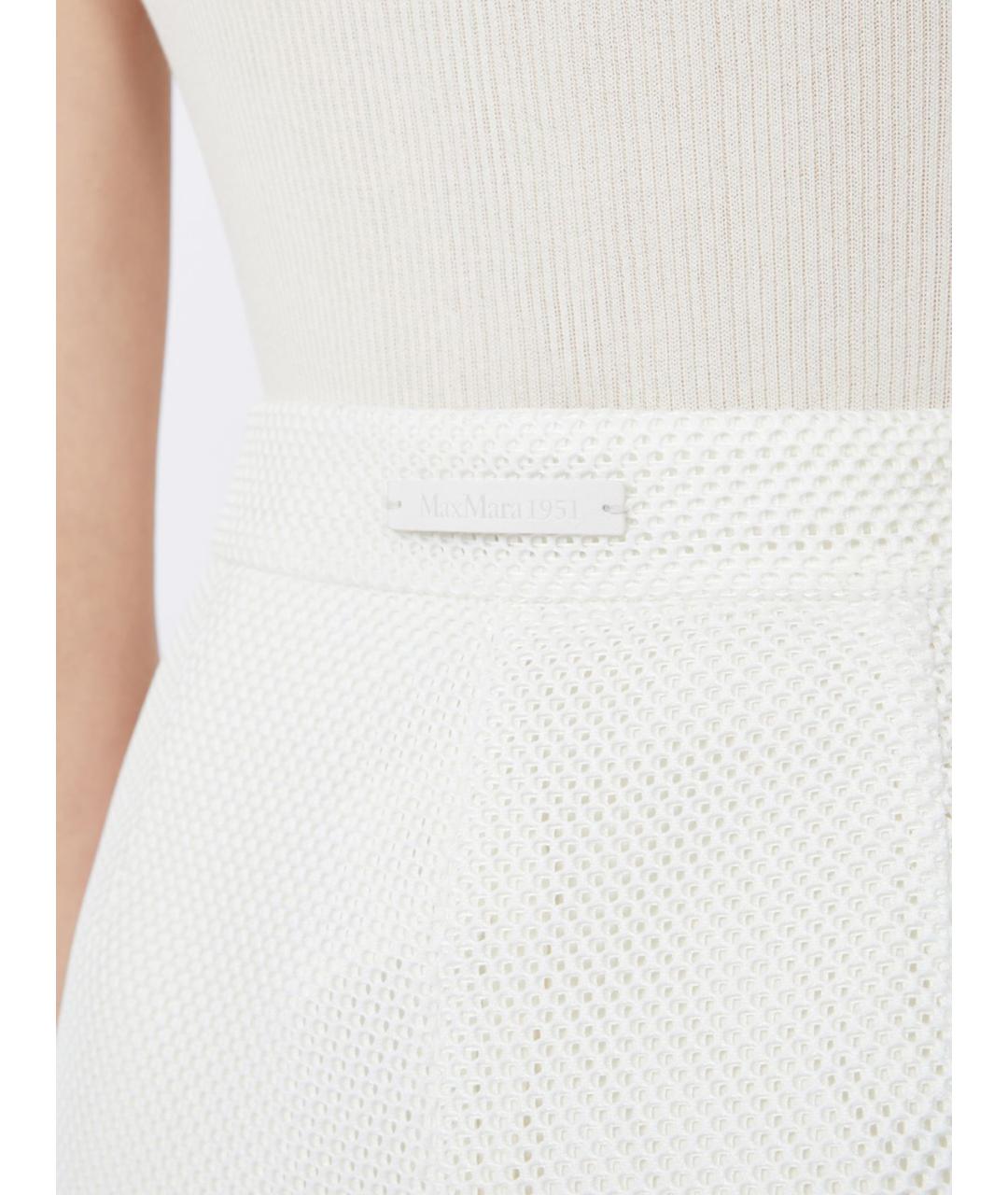 MAX MARA Белые полиэстеровые шорты, фото 5