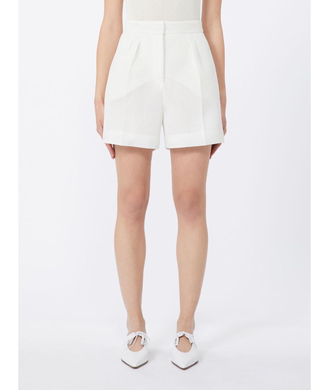 MAX MARA Белые полиэстеровые шорты, фото 4