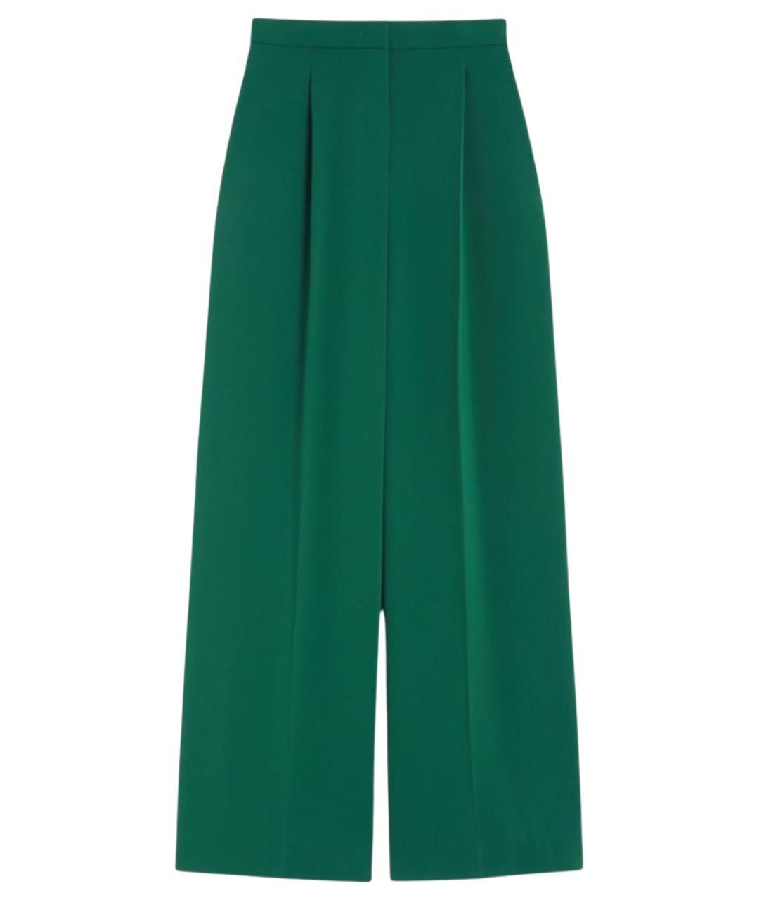 MAX MARA Зеленые ацетатные брюки широкие, фото 1